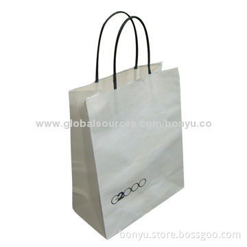 Paper shopping bag, recycled paper and eco-friendly material, suitable for packaging fashion